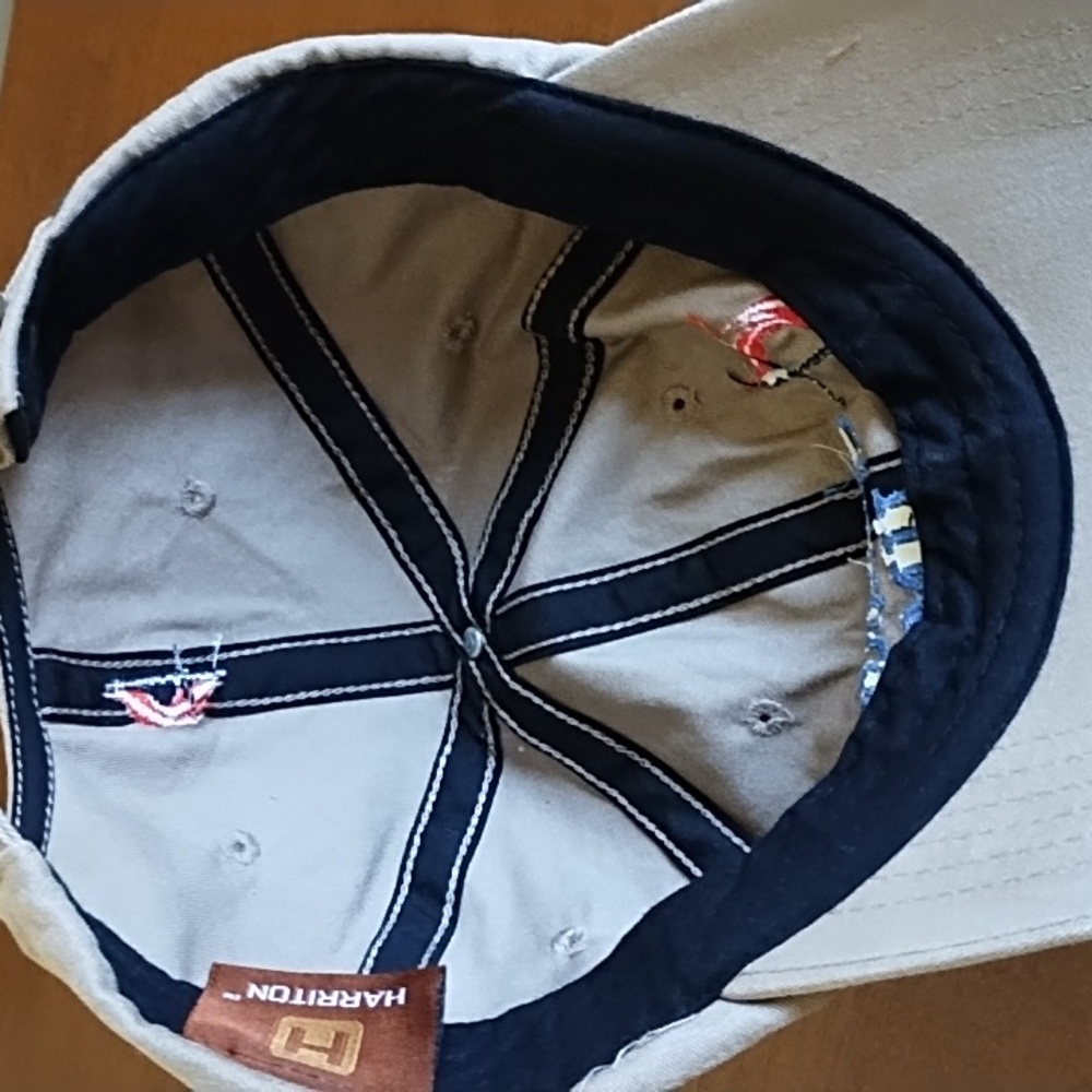 Harriton Ballcap Clemmons United Methodist Church Baseball Fishing Tan Red Blue - Picture 8 of 11